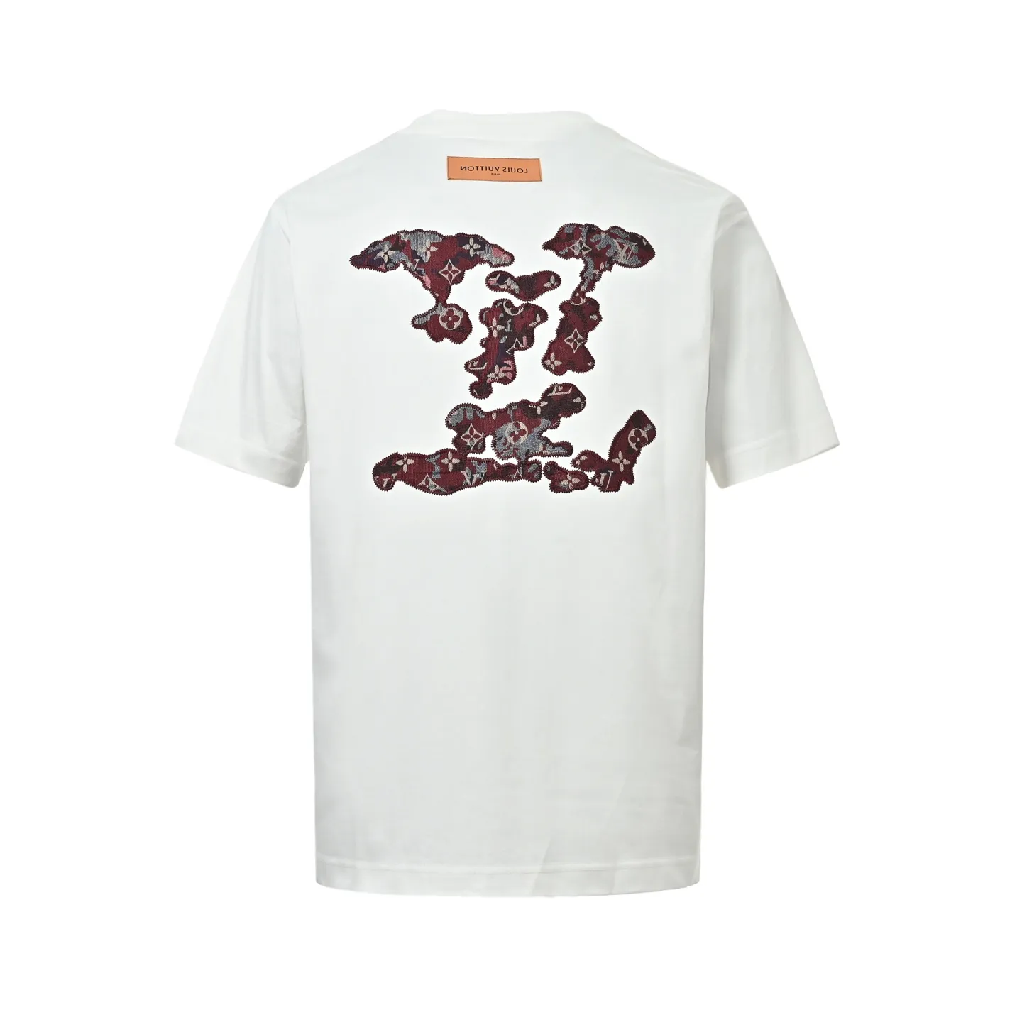 Louis Vuitton/Louis Vuitton 26ss cloud old flower patch embroidered short sleeves